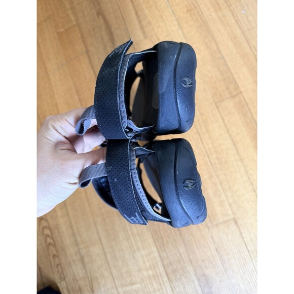 EUC Teva Minam Mens 11 Black Sports Adjustable Strappy Hook And Loop Sandal 4289 main image 6